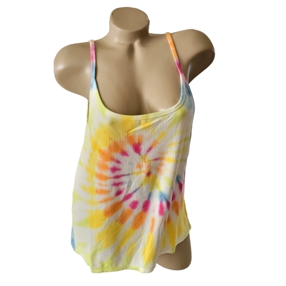 Juicy Couture Tie Dye‎ Ribbed Tank Top Size 2X Multicolor